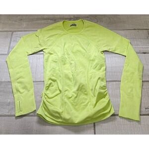 Athleta‎ Fastest Track Top Yellow  Seamless Running Long Sleeve Stretch Small S